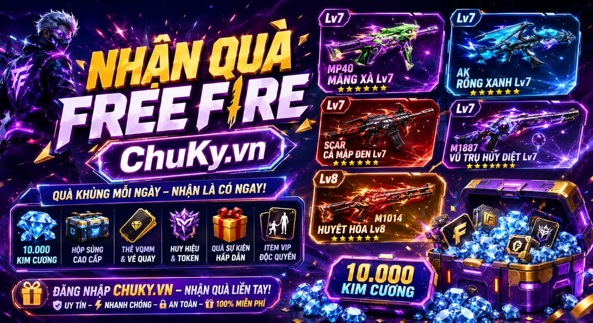 NHẬN QUÀ FREE FIRE