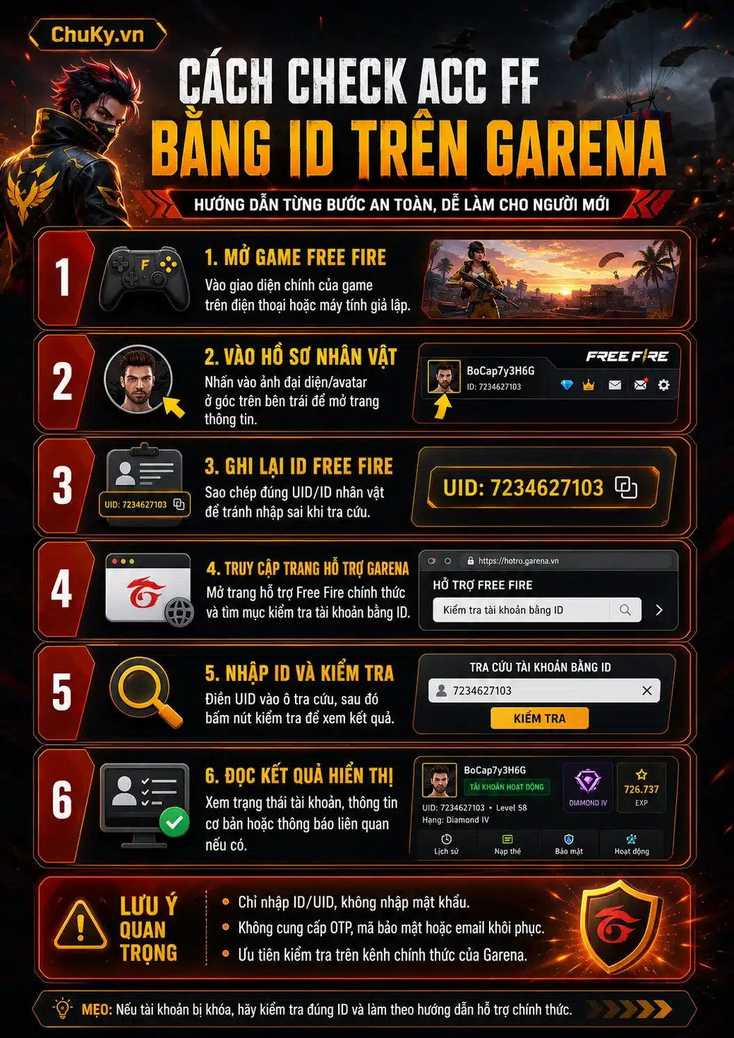 Cách Check Acc FF Bằng ID