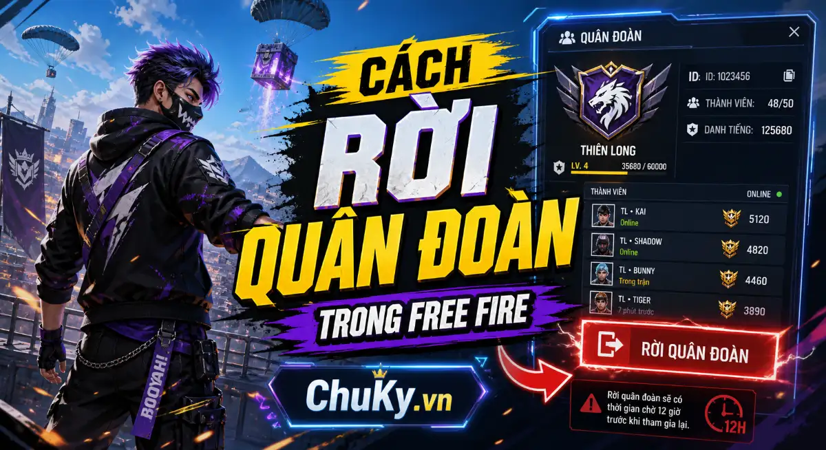 Cách Rời Quân Đoàn Trong Free Fire
