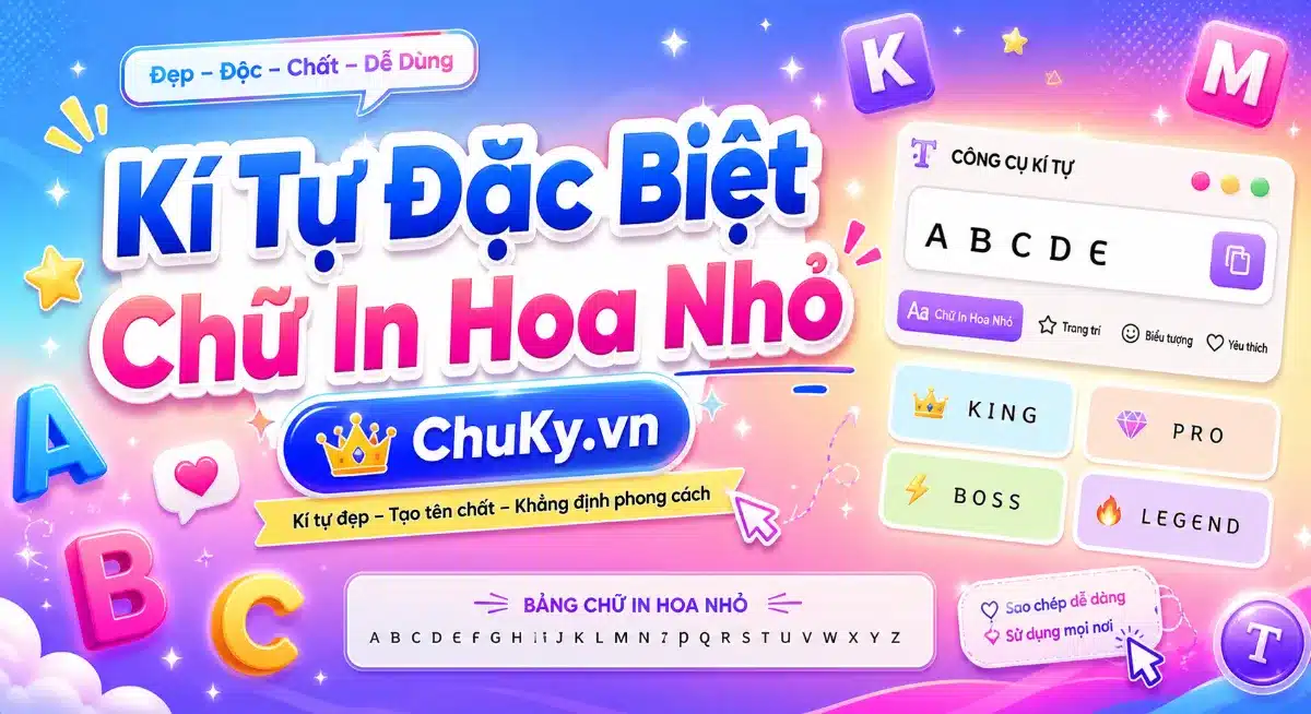 Kí Tự Đặc Biệt Chữ In Hoa Nhỏ