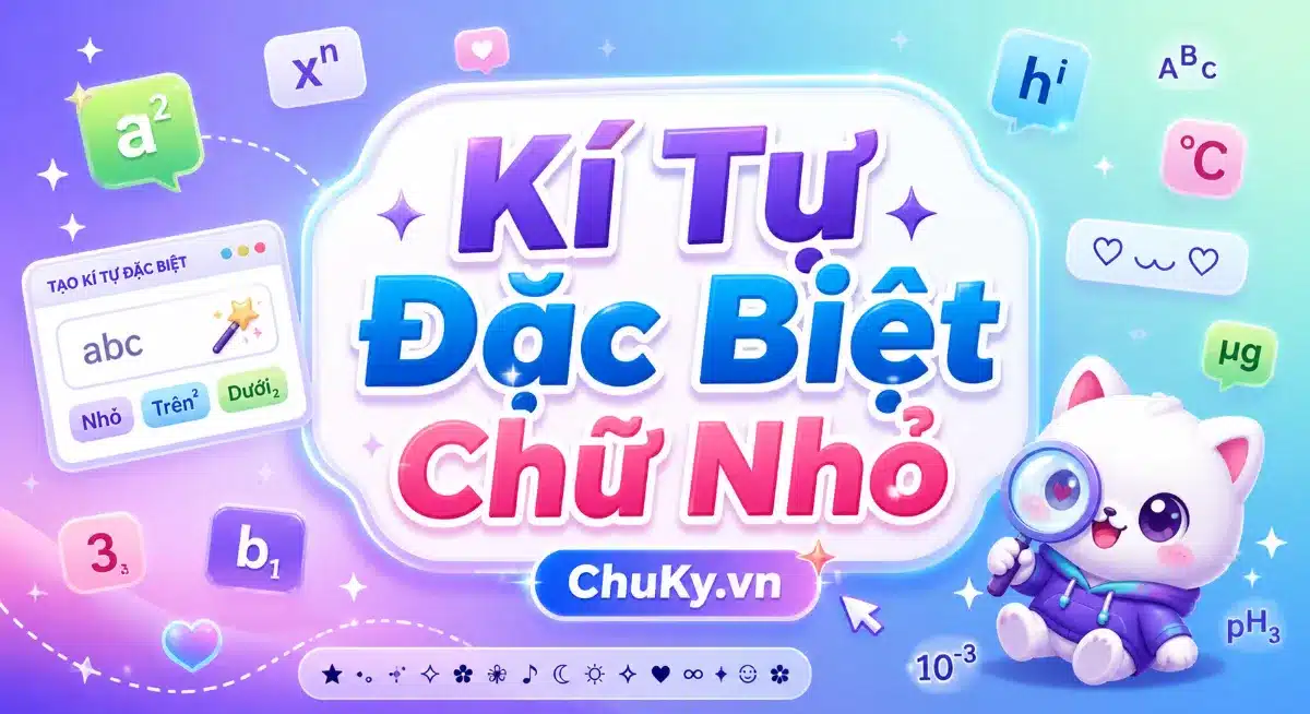 Kí Tự Đặc Biệt Chữ Nhỏ