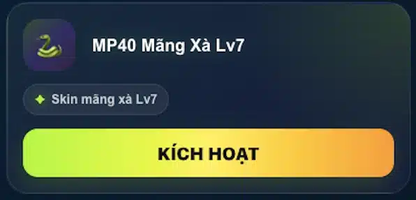 Nhận MP40 Mãng Xà LV7