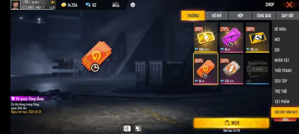 Acc Free Fire Có Thẻ Đổi Tên miễn phí