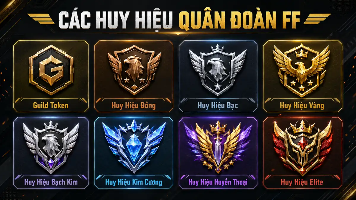 Các Loại Huy Hiệu Quân Đoàn Free Fire