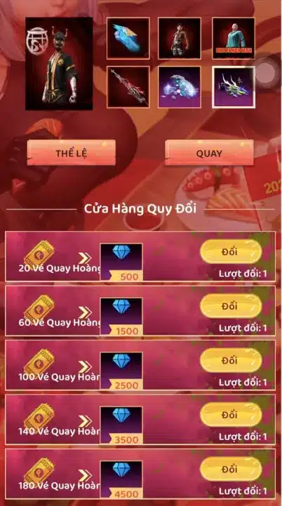 Shop Quy Đổi Vàng FF Thành Kim Cương