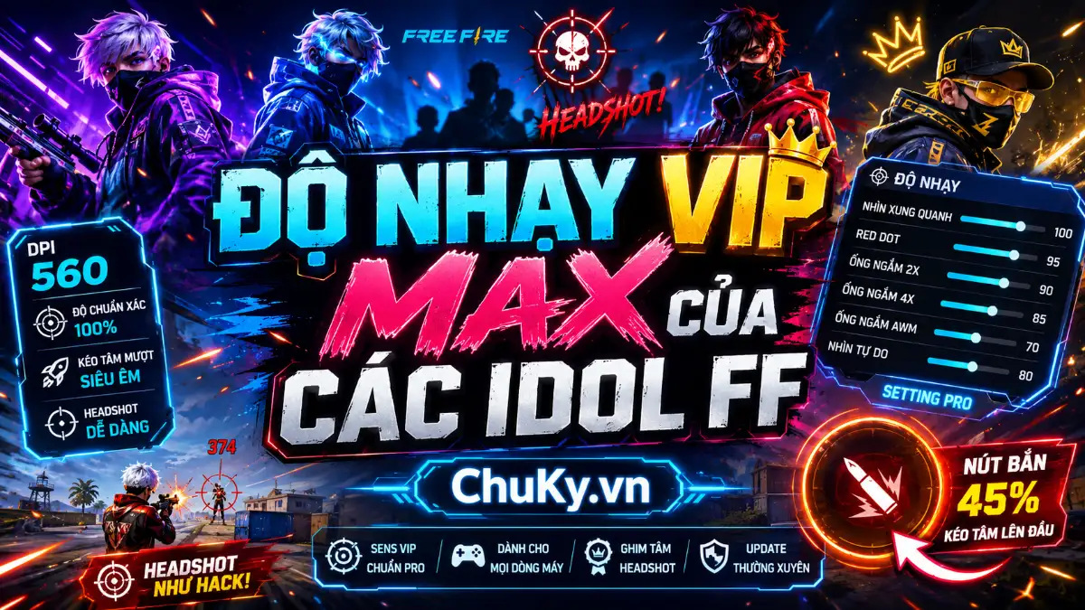 Độ Nhạy VIP Max Của Các IDol FF