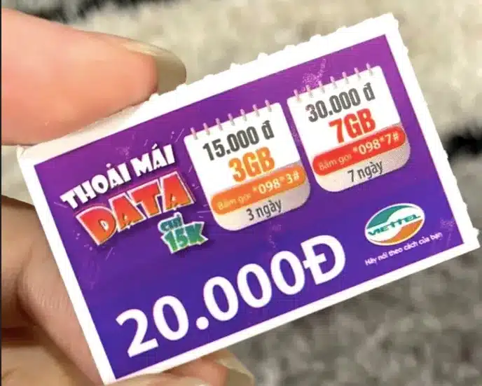 Hình ảnh card Viettel 20k