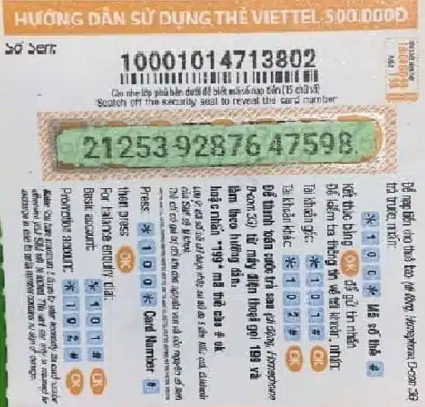 Mã nạp card viettel 500k miễn phí