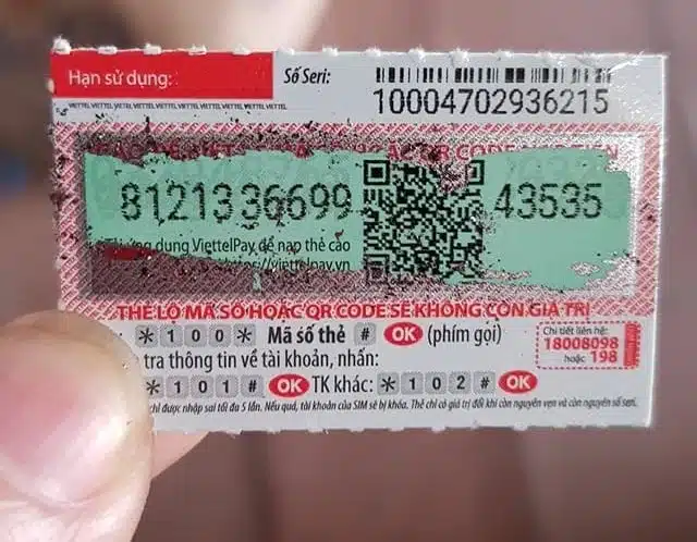 Thẻ 50k cào rồi