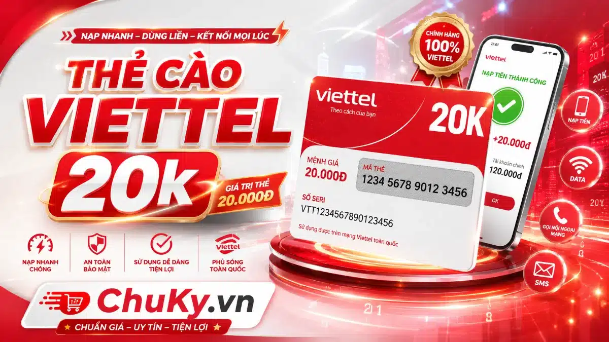 Thẻ Cào Viettel 20k