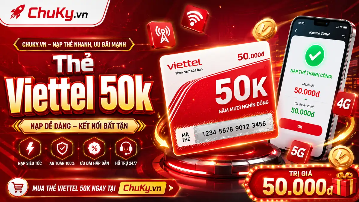 Thẻ Viettel 50k