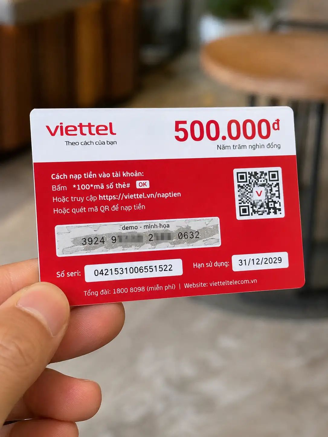Thẻ viettel 500k chưa nạp